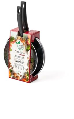 GUZZINI Set 2 Padelle Vivace Everyday D 24 Cm D 28 Cm – Batterie Cucina Antiaderente per Uso Quotidiano
