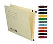 Tabliczka wtykowa ELBA 100552019 wykonana z twardej folii PVC 100 szt. Ciemnoniebieska do zawieszania teczek