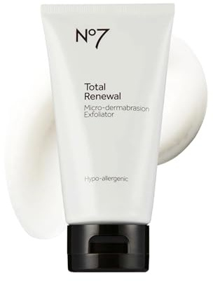 No7 Microdermabrasion Total Renewal Face Scrub - Exfoliating Face Wash & Dark Spot Corrector for Sensitive Skin - Helps to Reduce the Appearance of Fine Lines & Even Skin Tone (2.5 Oz)