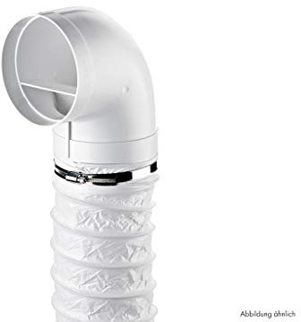 Naber R-URX flow 125 Umlenkstück 90° mit Flexschlauch, weiß, 1000 mm