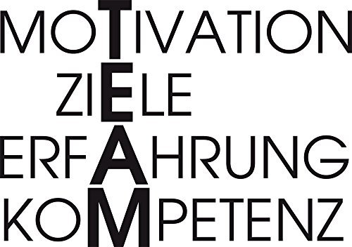 GRAZDesign Wandtattoo Sprüche Team, Erfolg, Motivation, Ziele für Betrieb, Büro, Sport Wandaufkleber - 57x40cm / 070 schwarz