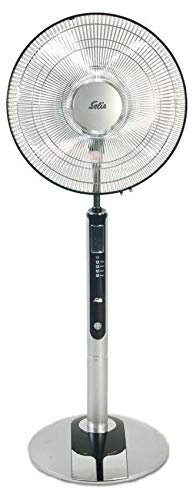 Solis Fan-Tastic 750 Standventilator mit Komfort-Bedienung - Ionengenerator - Ventilator mit Fernbedienung und LCD-Anzeige - 125 cm Höhe - Schwarz/Grau