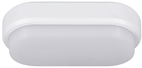Müller-Licht LED Feuchtraumleuchte Ipsum - ideal geeignet für Flur- und Kellerräume zur Wand- und Deckenmontage: IP54 - Ovalform - Kunststoff - 8 W - Weiß