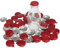 Set Of 50 Small Red Foil Milk Bottle Tops diameter 3.5 cm