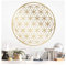 Grandora Wandtattoo Blume des Lebens I Gold (BxH) 75 x 75 cm I Schlafzimmer Wohnzimmer Sticker Aufkleber Wandaufkleber Wandsticker Mandala Folie W940