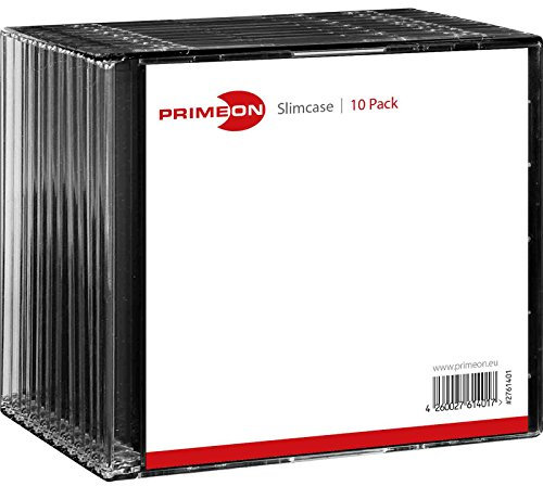 Primeon Slimcase Box für 1 Disc (10-Pack), Black Tray, Retail