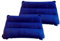 2X Aufblasbare Kissen Luftkissen Reise Camping Leichtgewicht Kompakt - Wasserdicht Weiches Beflocktes Obermaterial - Einfaches Aufblasen und Entleeren - 45 x 25cm Blau