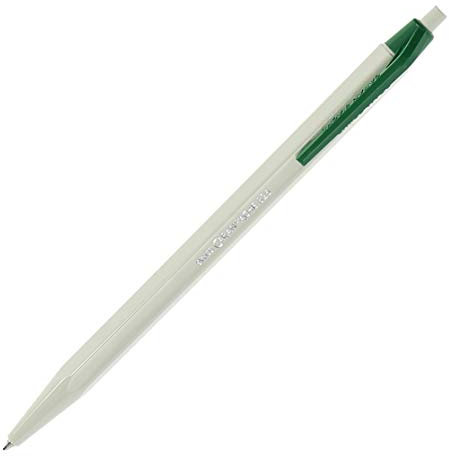 Caran d'Ache d'Ache 825 ECO Kugelschreiber aus Harz und Edelstahl, grün/weiß, grüne Tinte, 12 cm