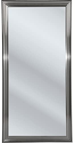 Kare Design Spiegel Frame Eve Silber, Wandspiegel, Wandspiegel für Wohnzimmer, Schlafzimmer, Flur, Ganzkörperspiegel, Ankleidespiegel, Dekospiegel, 180x90x4 cm (H/B/T)
