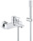 GROHE Lineare - Einhand- Wannenbatterie (Auslauf mit Mousseur, mit Temperaturbegrenzer, eigensicher gegen Rückfließen, mit Brausegarnitur), chrom, 33850001