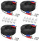 SANNCE 4 Pack Special Design 30M / 100 Feet BNC Video Power Cable For HD CCTV Camera DVR Security System (Black)