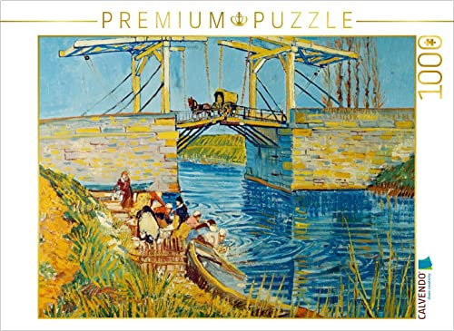 CALVENDO Puzzle Vincent Van Gogh. Zugbrücke in Arles (Le Pont de Langlois), 1888 1000 Teile Puzzle quer | Lege-Größe cm Foto-Puzzle für glückliche Stunden