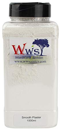 War World Scenics Modellbau Glatter Gips 1000ml Kanister - Modellier-System Modellbahn Modell Diorama Landschaftsbau Geländebau Tabletop Spiele Militär Gipsputz Gießmasse