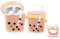 YIGEYI Silikon Hülle Kompatibel mit Airpods 1 & 2 Funny Cute 3D Cartoon Case Cover[Getränke Saftserie] (Milchtee)