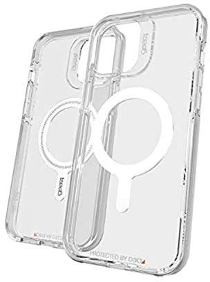 ZAGG Gear 4 Crystal Palace Snap D30 Protective Case for iPhone 12 Pro Max, 5G, Slim, Shockproof, Wireless Charging, MagSafe, (Clear)
