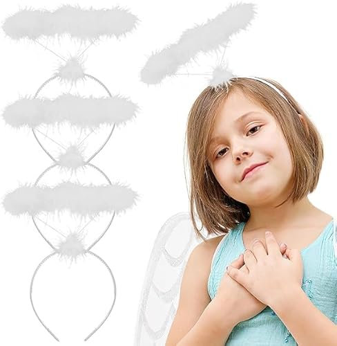 FOMIYES 4 Stück Engel Halo Stirnband Prinzessin Dress Up Stirnband für Weihnachten Kinder Erwachsene Engel Kostüme Fee Prinzessin Haarschmuck