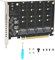 PCIE NVME Adapterkarte, 4 Port M.2 SSD NVME (M Key) zu PCIE X 4 Controller Konverter Erweiterungskarte(ph44)
