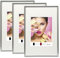 IDEAL TREND 2er 3er 5er Pack Photo Style Set Bilderrahmen Wanddeko Collage Poster Kunststoff Rahmen: Farbe: 3er Pack Silber | Format: 50x70