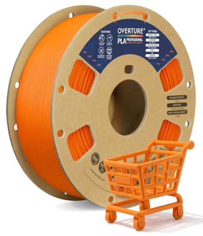 OVERTURE PLA Plus (PLA+) 3D Printer Filament 1.75mm, 1kg Orange | Stronger & More Durable, 4X Tougher Than Basic PLA, High Quality for Prints, Fits Most FDM Printers (Orange)