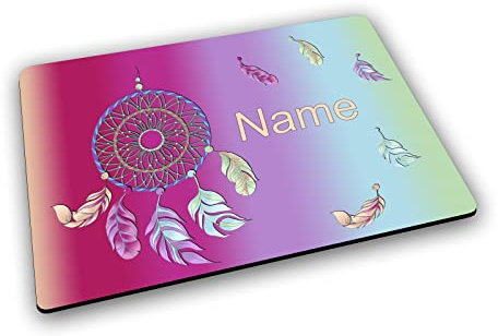 Textil Tischset mit Name/Gummirückseite/Platzdeckchen Platzset/personalisiert (Traumfänger)