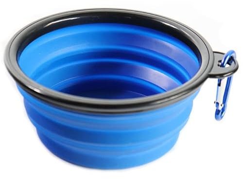 Small Collapsible Pet Feeding Bowl [Blue]