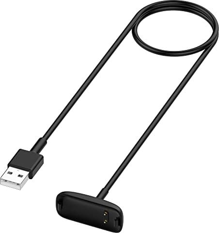 ZLiT Charger Cable for Fitbit Inspire 3 Charge,Replacement USB Fast Charging Cable Accessory Cord for Fitbit 3 Charge (Black-30cm)