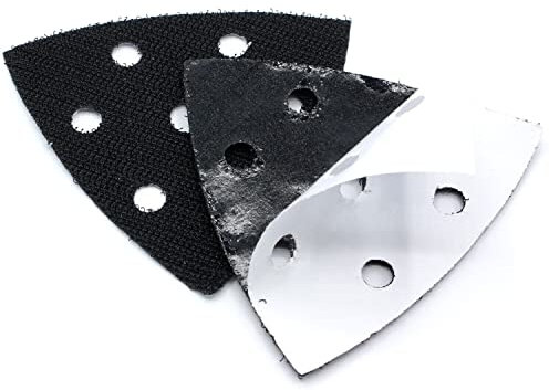 2x Ersatzklett selbstklebend Dreieck Schleifplatte Schleifschuh Schleifteller 93 x 93 x 93 mm für Einhell Skil Ferm