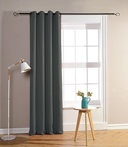 HOMEROKK Rideau Occultant 100% Polyester (Anthracite, 140 X 260 cm)