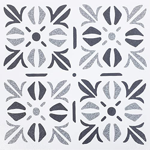 Selbstklebende Bodenfliesen 30,5x30,5 cm | PVC Bodenbelag wasserfest und pflegeleicht | Klebefliesen Boden für kreative Gestaltung | Dekorfliesen für Zuhause | Kartoffel Stamp 1m² – 11 Stück