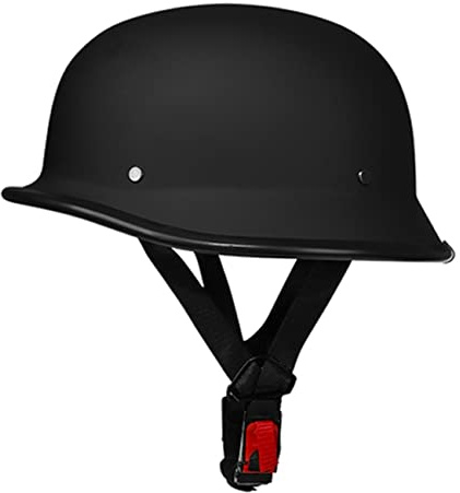 Rétro Moto Demi Casque Bol ECE Homologué Casque De Moto Ouvert Allemand Sûr pour Hommes Femmes avec Boucle À Dégagement Rapide Toutes Les Saisons pour Scooter Équitation 3,4XL