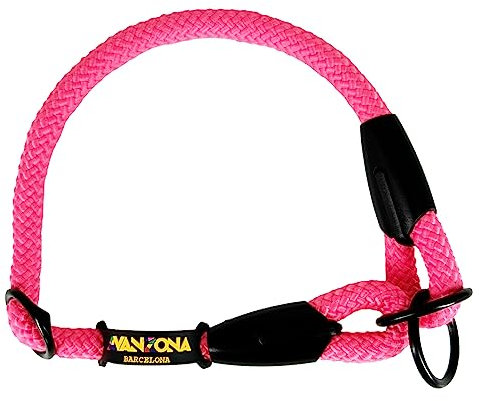 Collier Chien Etrangleur Anti-Traction Dressage, Petits Moyens Grands Chiens, Fabriqué en Espagne. Rose. M(≤60CM).