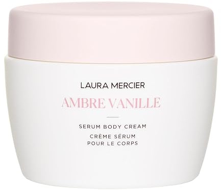 Laura Mercier Serum-Infused Body Cream - 48 Std. Feuchtigkeit, 200ml | Sheabutter & Squalan stärken die Hautbarriere trockener, rissiger Partien. Seidige, nicht-fettende Lotion pflegt intensiv
