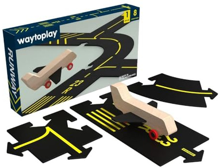Waytoplay - Flughafenbahn – Holz, Gummi – Runway