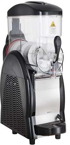 HENDI Slush Eis Maschine, 1 Behälter, Schnellablasshahn, beleuchtetem Deckel, Inkl. Abtrofpschale, Tag- und Nachtmodus, Slush Makers, Eismaschine, 12L, 230V/380W, 422x270x(H)815mm, Polycarbonat