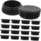 FUNOMOCYA 50 Stück Kunststoff-Stecker 45mm Runde Stecker schwarz Innenstecker Rohrfüße Stuhl 50 Stück Runde Schlauchstopfen Möbel Trampenpad Rohrschutz Endeinsatz für Tisch Fußstecker Tischbein