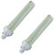 Tradineur - Pack de 2 Bombillas LED, Modelo maíz, 2 Tubos, G24, 15W Equivalente a 150W, 1350 lúmenes, 4200K, luz Neutra Blanca, eficiencia energética A+, 30000 Horas - 15,8 cm