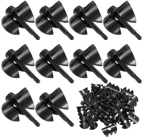 33 Pcs Clips pour Clôture Agricoles, Clous de Clôture pour Clôtures Métalliques, Agrafes de Clôture en Fil de Fer, Réutilisez Vis de Pinces de Fixation pour Clôtures en Treillis et Tissées