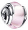 Wedanor Charme Eingeschlossenes rosa Muranoglas Charms Anhänger 925 Sterling Silber Charm Pendant für Europäische Armbänder und Halsketten