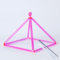 ZDHGHA Pirámide Musical de Cristal de Cuarzo Rosa, Instrumento Musical de percusión Manual for curación, Cuenco de Yoga con percutor de Cristal for meditación de sanación Sonora(6 Inch)