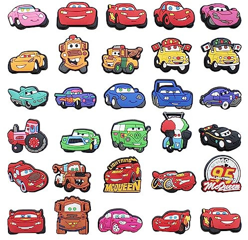 Cars Anstecker,Cars Schuhanstecker,29stück Cars Schuhanstecker Set,Cars Anstecker Kinder,Cars Schuhdekoration,DIY Schuh Charms,Schuhanstecker Zähne,party für Mädchen Jungen Geschenke Dekoration