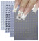 BelleVive 4 Bögen Nagelaufkleber mit englischen Retro-Buchstaben für Nagelkunst, 3D, selbstklebend, Design, Nagelabziehbilder, Pegatinas Uñas, Buchstaben-Nagelkunstaufkleber für Frauen
