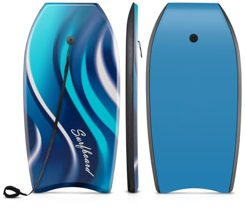 COSTWAY Bodyboard für Kinder, Surfbrett mit EPS-Kern, XPE-Deck, HDPE-Unterseite & Handgelenkschlaufe, Surfboard, Body Board