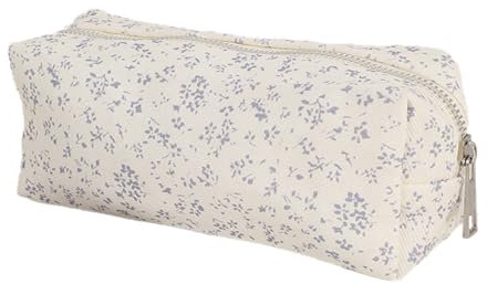 Qiwenr Federmäppchen Federmappe Bleistift, Pencil Case, Mäppchen ETU, die Cartoon-Tasche ist Klein und süß und Kann als Spielzeugtasche, Schlüsseltasche Verwendet Werden, Geldtasche(blau,weiß)