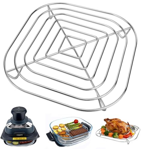 HAIWILL Grille de cuisson Airfryer de rechange en acier inoxydable pour ninja CRISPi 3,8 l, bouchon de grille compatible avec les accessoires Ninja Crispi Airfryer, passe au lave-vaisselle