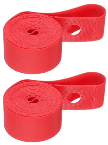 QUARKZMAN 2 Stück Fahrrad Felgenband Für 26 Fahrradreifen Pannensicher TPU Fahrrad Schlauch Platten Schutz Reifen Einlage Für Mountainbike Und Rennrad Rot
