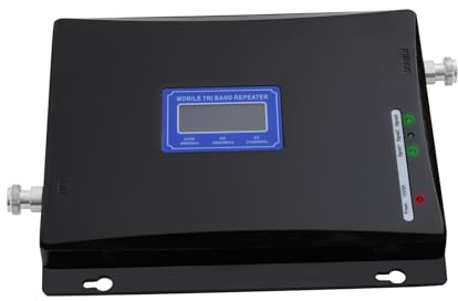 Handy Signalverstärker für Zuhause und Büro | Mobilfunk Repeater GSM 900MHz 4G 1800MHz 3G 2100MHz | Tri-Band Antenne mit 200m² Abdeckung | Weiß