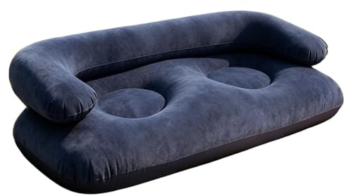 Portable Camping Couch, Comfortable Sofa Seat, 53.1x26.0 Inches Blow Up Furniture with Texture, Authentic Outdoor Lounge Chair, Versatile Living Room Sofa, Movie Patio Garden Yard Picnic Use