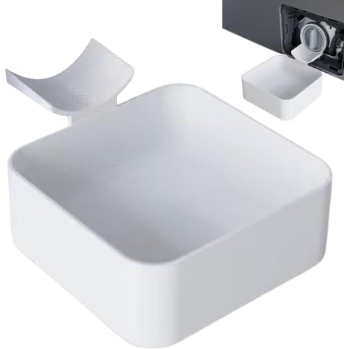 Waschmaschinen Ablaufschale – Auffangwanne für Waschmaschine, auslaufsichere Wasserauffangschale mit rutschfestem Boden, passend für Frontlader, Keller – wasserdichte Lecka (Weiß)