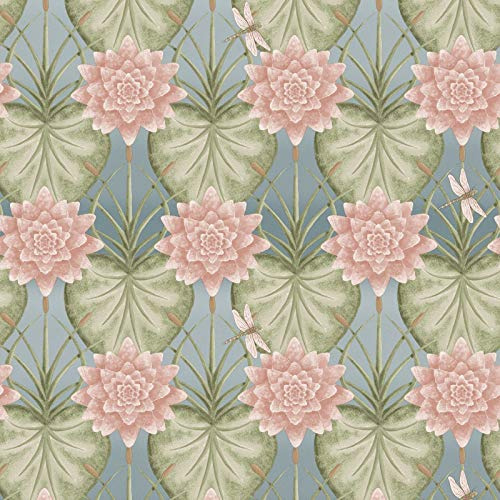 Angel Strawbridge The Chateau The Lily Garden Wallpaper Eau de Nil LIY/EDN/WP