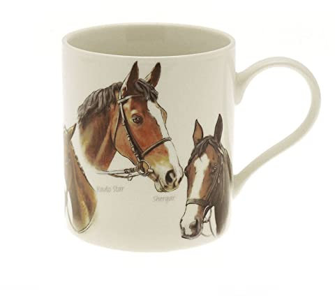 Leonardo Classic Race Horses Fine China Mug in Gift Box, Red